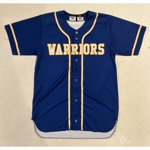 Golden State Warriors NBA Baseball Jersey Mens M Blue Yellow Basketball‎ Champro
